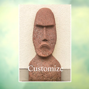 Easter Island Moai Head Thunder_Cove Window Cling