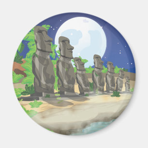 Easter Island Moai Magnet