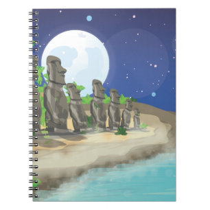 Easter Island Moai Notebook