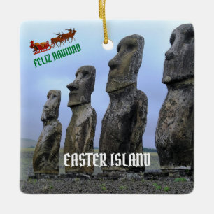 Easter Island Photo Christmas Ornament