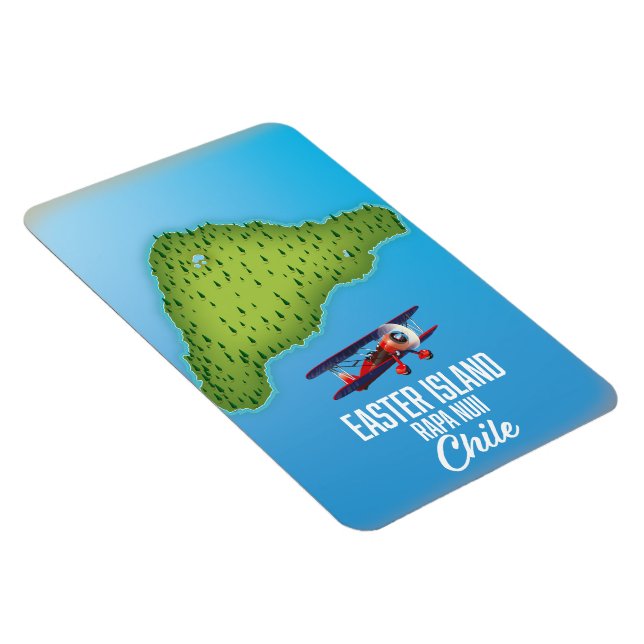 Easter Island Rapa Nuii map Magnet (Right Side)