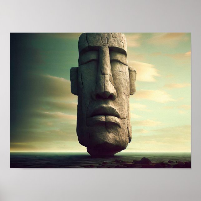 Easter Island Statue The Moai  Poster (Front)