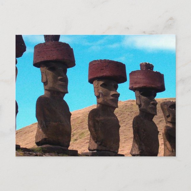 EASTER ISLAND TALKING HEADS POSTCARD (Front)