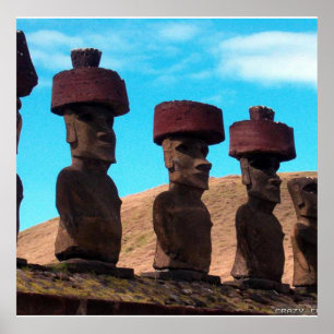 EASTER ISLAND TALKING HEADS POSTER