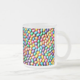 Easter Jelly Beans Frosted Glass Coffee Mug
