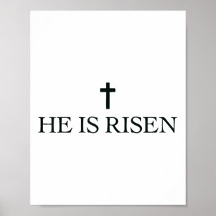 Easter Jesus Christian He Is Risen Poster