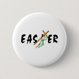 Easter Jesus Cross 6 Cm Round Badge
