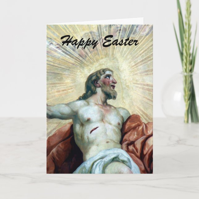 easter jesus fresco holiday card (Front)
