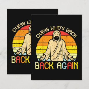 Easter Jesus Guess Whos Back Religious Christian Announcement