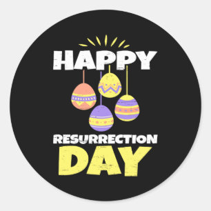 Easter Jesus Happy Resurrection Day Classic Round Sticker