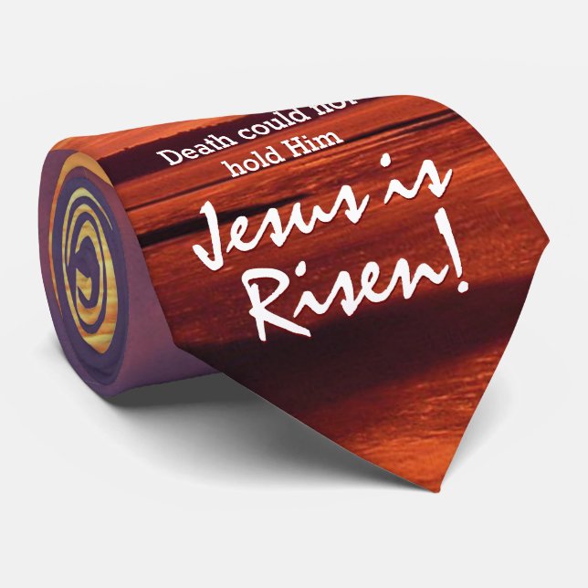 Easter JESUS IS RISEN Monogram Tie (Rolled)