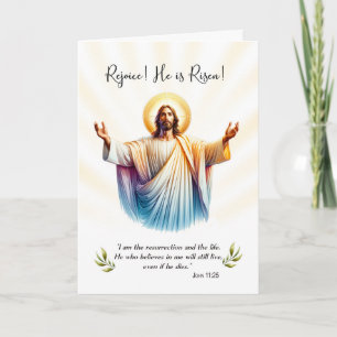 Easter Jesus is Risen Rejoice  Card