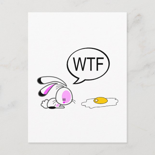 Easter Joke Bunny Holiday Postcard (Front)