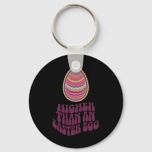Easter Joke Retro Psychedelic Egg Hunt Art Funny  Key Ring