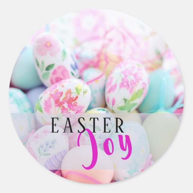 Easter Joy Easter Eggs Colourful Sticker (Front)