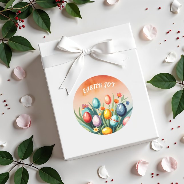 Easter Joy, Spring Classic Round Sticker (Creator Uploaded)
