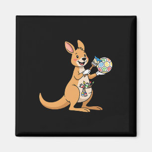 Easter Kangaroo Painting Colourful Egg Art For Kid Magnet
