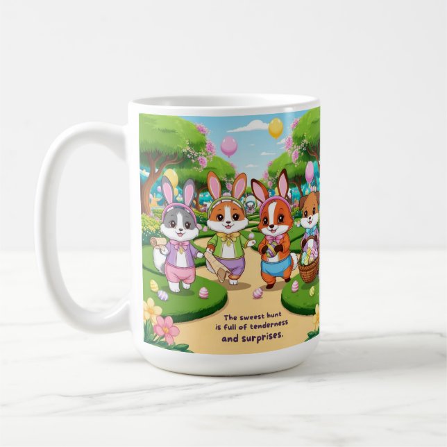 Easter Kawaii - Animalitos Exploradore Coffee Mug (Left)