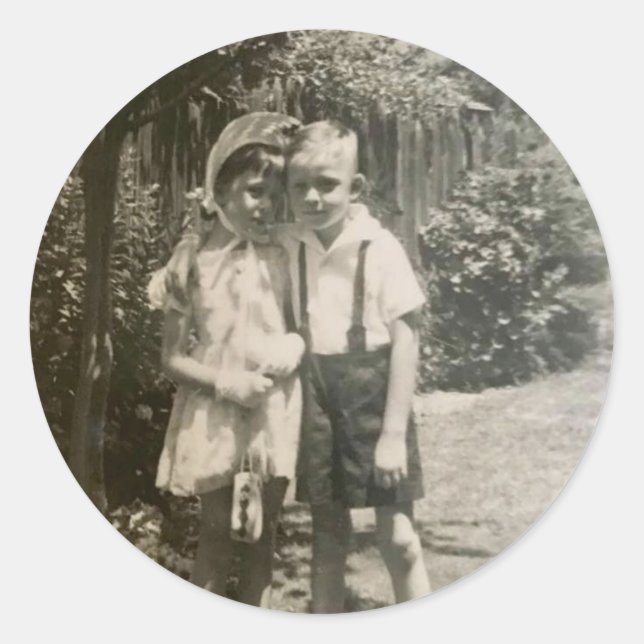 Easter kids classic round sticker (Front)