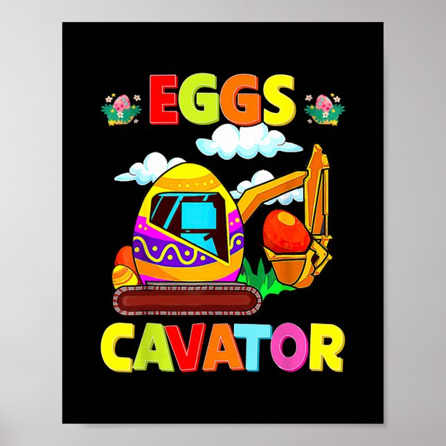 Easter Kids Toddlers Egg Hunt Funny Eggs Cavator  Poster (Front)