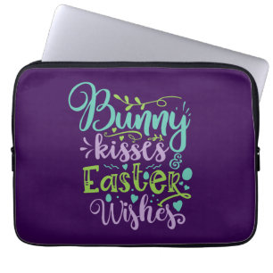 Easter kisses wishes laptop sleeve