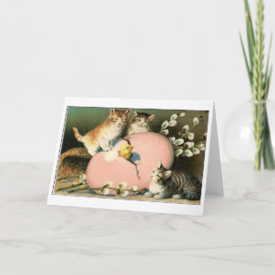 Easter Kittens!  Victorian Kittens Easter Card