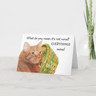 Easter kitty holiday card