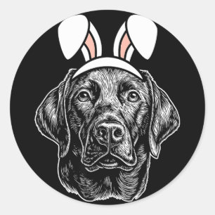 Easter labrador retriever cute dog lab easter classic round sticker