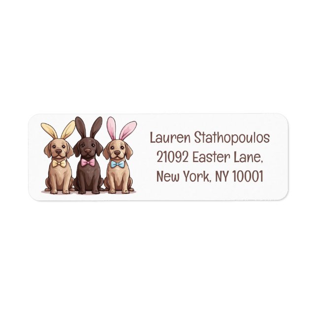 Easter Labrador Retriever Dogs Bunny Ears (Front)