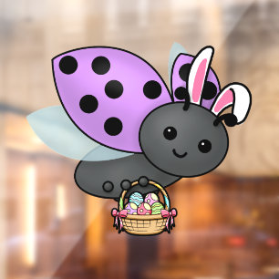 Easter Ladybug Window Cling