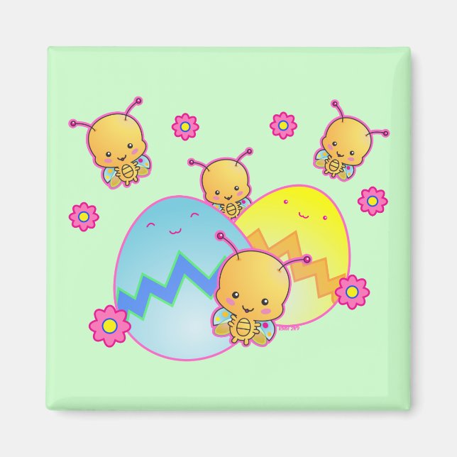 Easter Ladybugs Magnet (Front)
