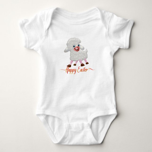 Easter Lamb Baby Bodysuit (Front)