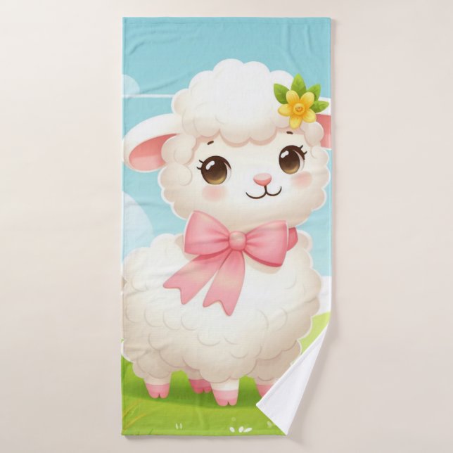 Easter lamb bath towel (Bath Towel)