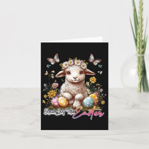 Easter Lamb - Colourful Vintage Easter Card