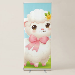 Easter lamb retractable banner