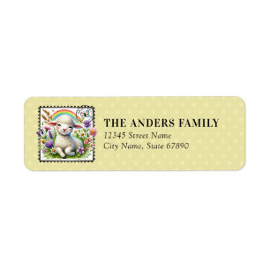 Easter Lamb Return Address Labels