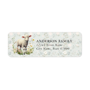Easter Lamb Return Address Labels