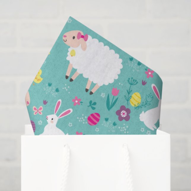 Easter Lambs Tissue Paper (Gift Bag)