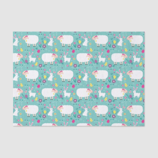 Easter Lambs Tissue Paper (Front)