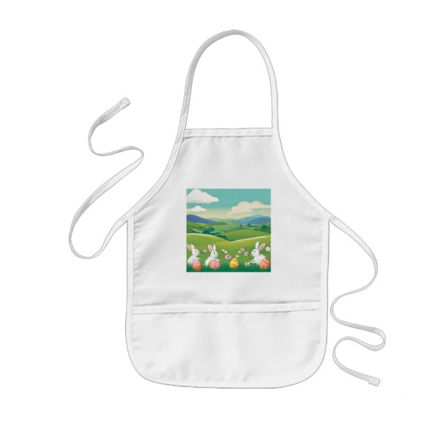 Easter landscape - fun kids apron (Front)
