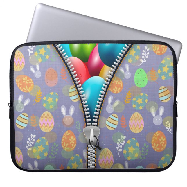 Easter Laptop Bag – Colourful Egg Design  (Front)