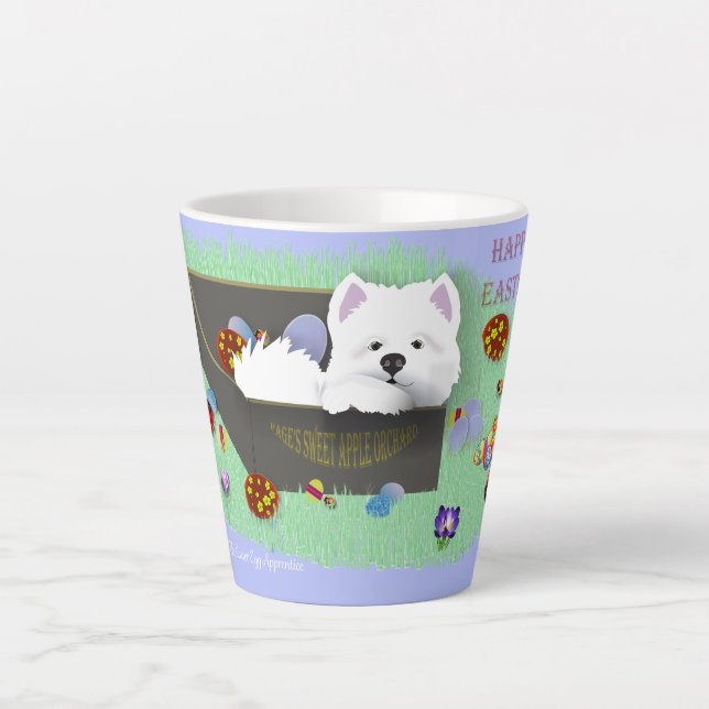 Easter Latte Cup SamPup, The Easter Egg Apprentice (Front)