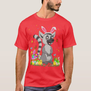 Easter Lemur Bunny Egg Hunting Lemur Easter Sunday T-Shirt