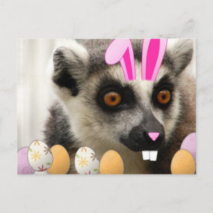 Easter Lemur Holiday Postcard