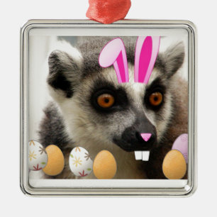 Easter Lemur Metal Tree Decoration