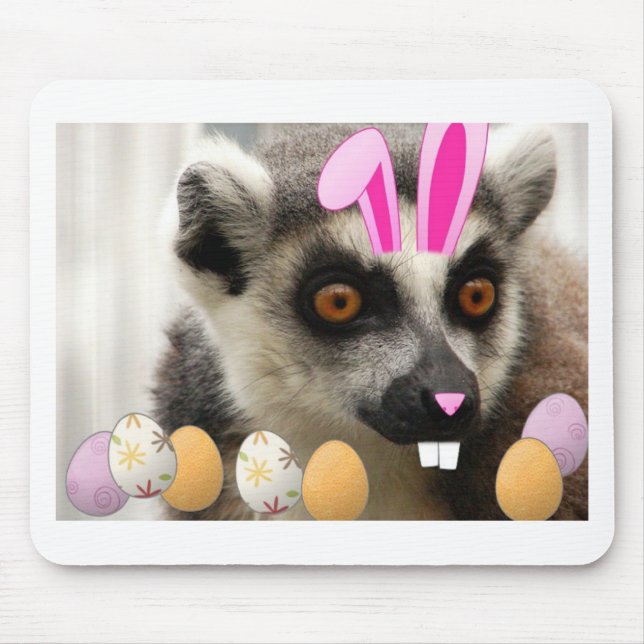 Easter Lemur Mouse Mat (Front)