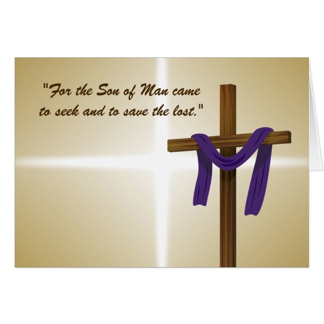 Easter Lent Cross Purple Drape Resurrection Day (Front Horizontal)