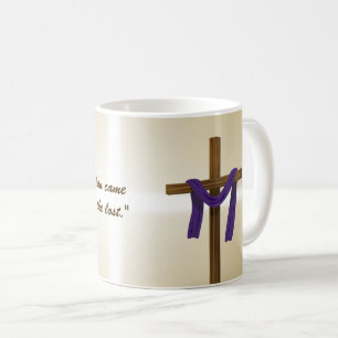 Easter Lent Cross Purple Drape Resurrection Day Coffee Mug