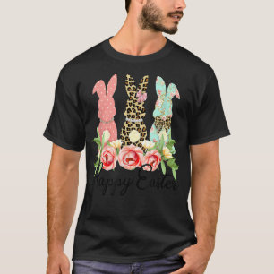 Easter Leopard Bunny Rabbit Palm Sunday Girls Wome T-Shirt
