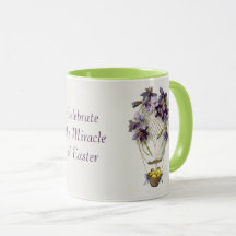 Easter Lilies Balloon Vintage Coffee Mug
